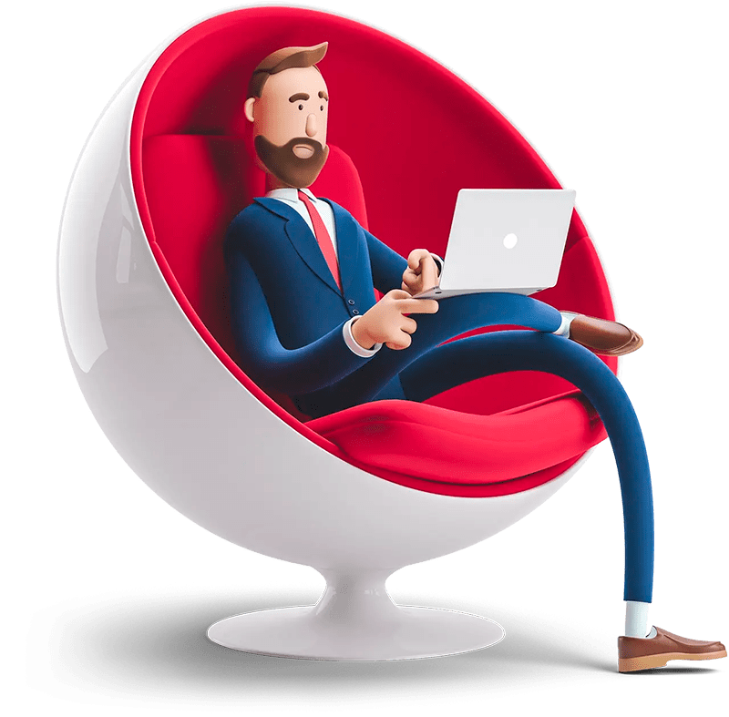 Billy on a laptop looking disappointed