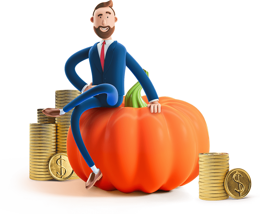Billy on a pumpkin