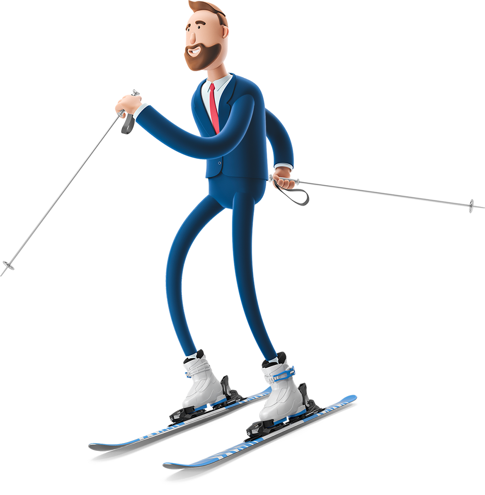 Billy skiing