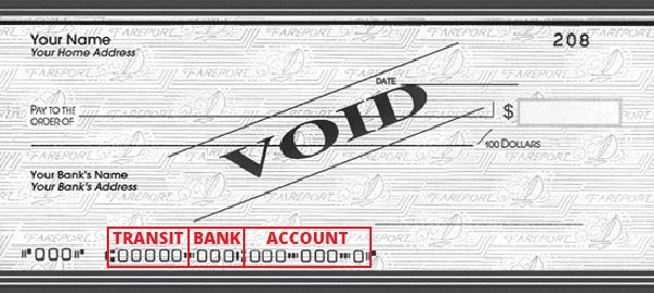 A void cheque