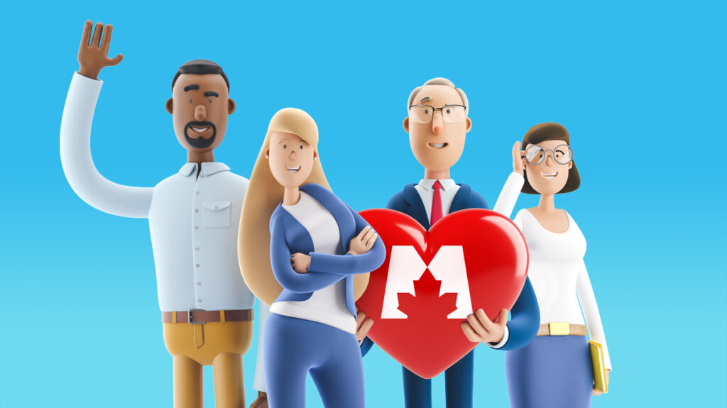 Illustration of MetCredit team members collaborating in an office — symbolizing career growth, teamwork, and long-term success.