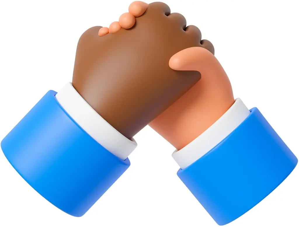 Cartoon handshake